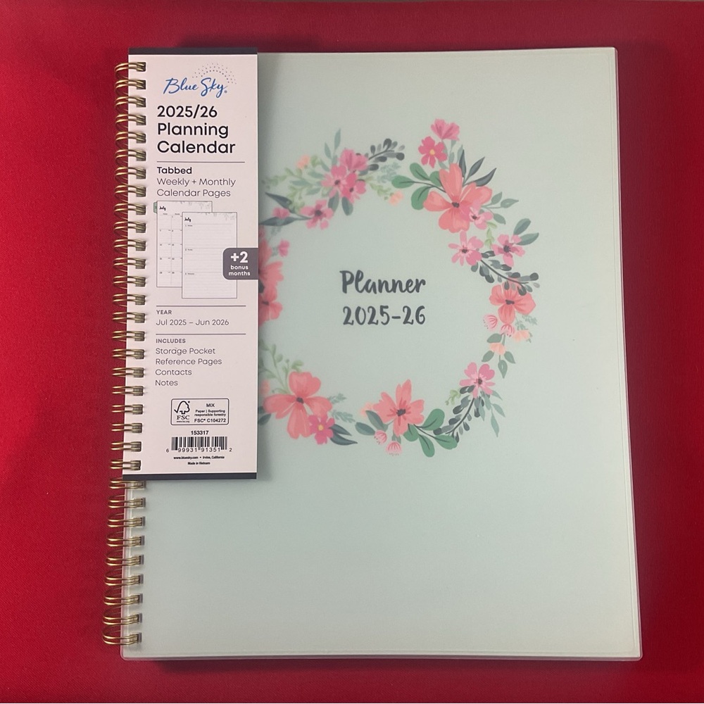 Blue Sky 2025/2026 Planning Calendar, July 2025 - June 2026